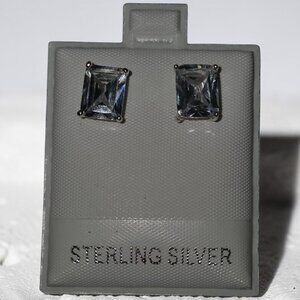 Sterling Silver Square-Cut Earrings